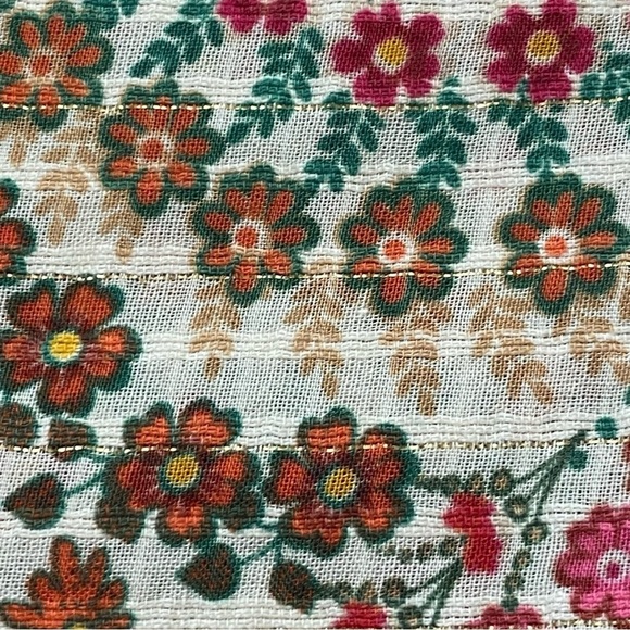Loft Garden Shimmer Tie Back Mixed Media Top Size XS NWT - Picture 8 of 13